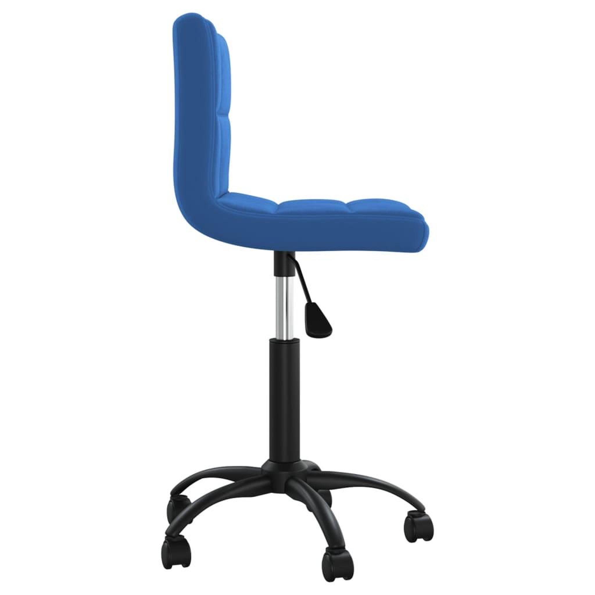 Voir la diapositive 3 : VIDAXL Chaise pivotante de salle a manger Bleu Velours