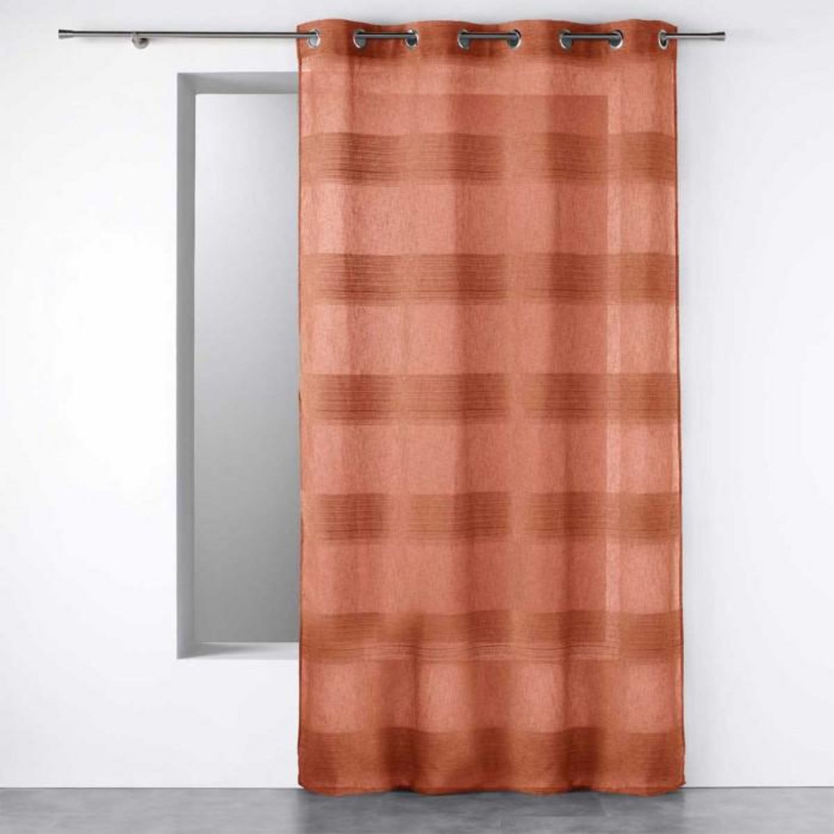 Paris Prix Rideau Voilage à Œillets  Terraza  140x240cm Terracotta