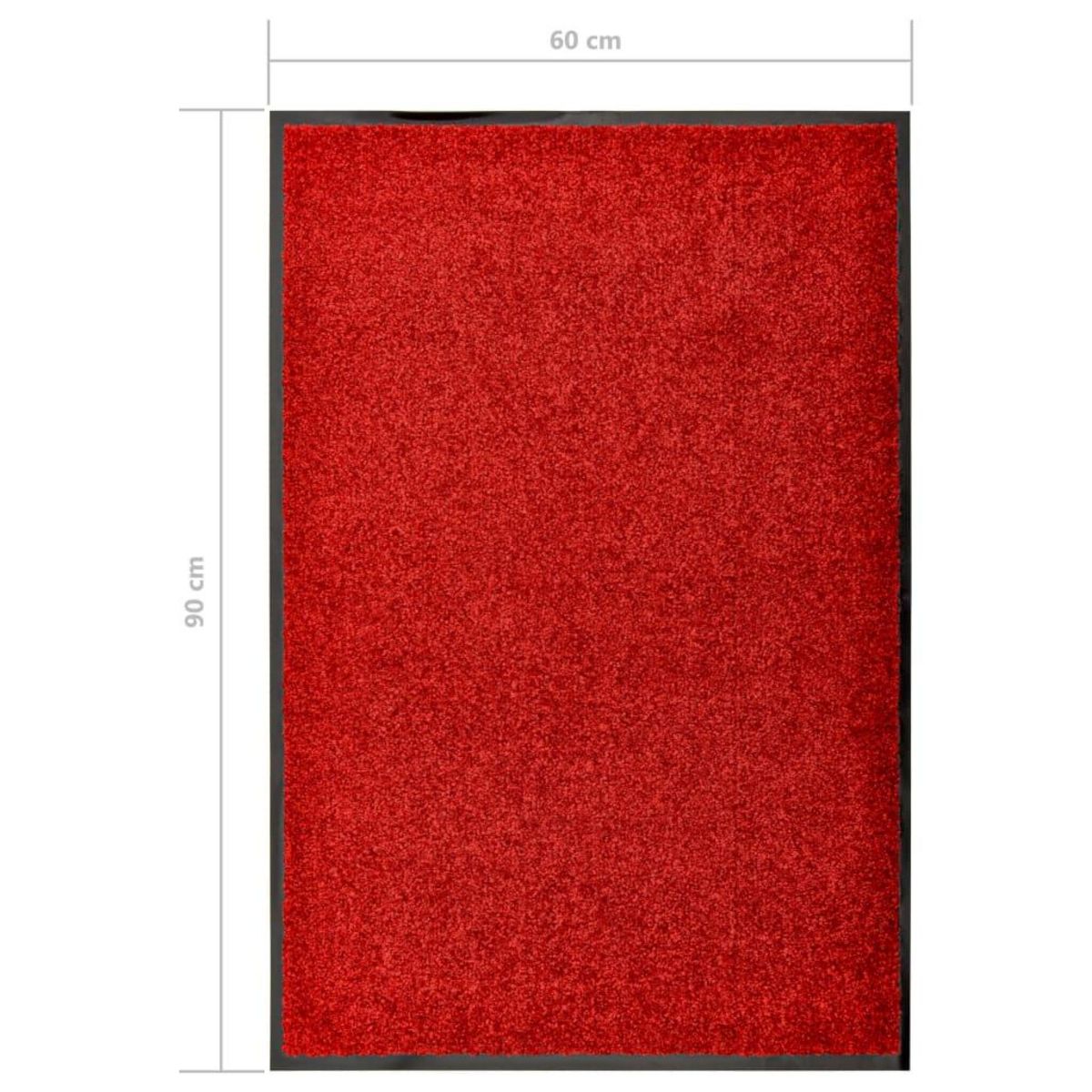VIDAXL Paillasson lavable Rouge 60x90 cm