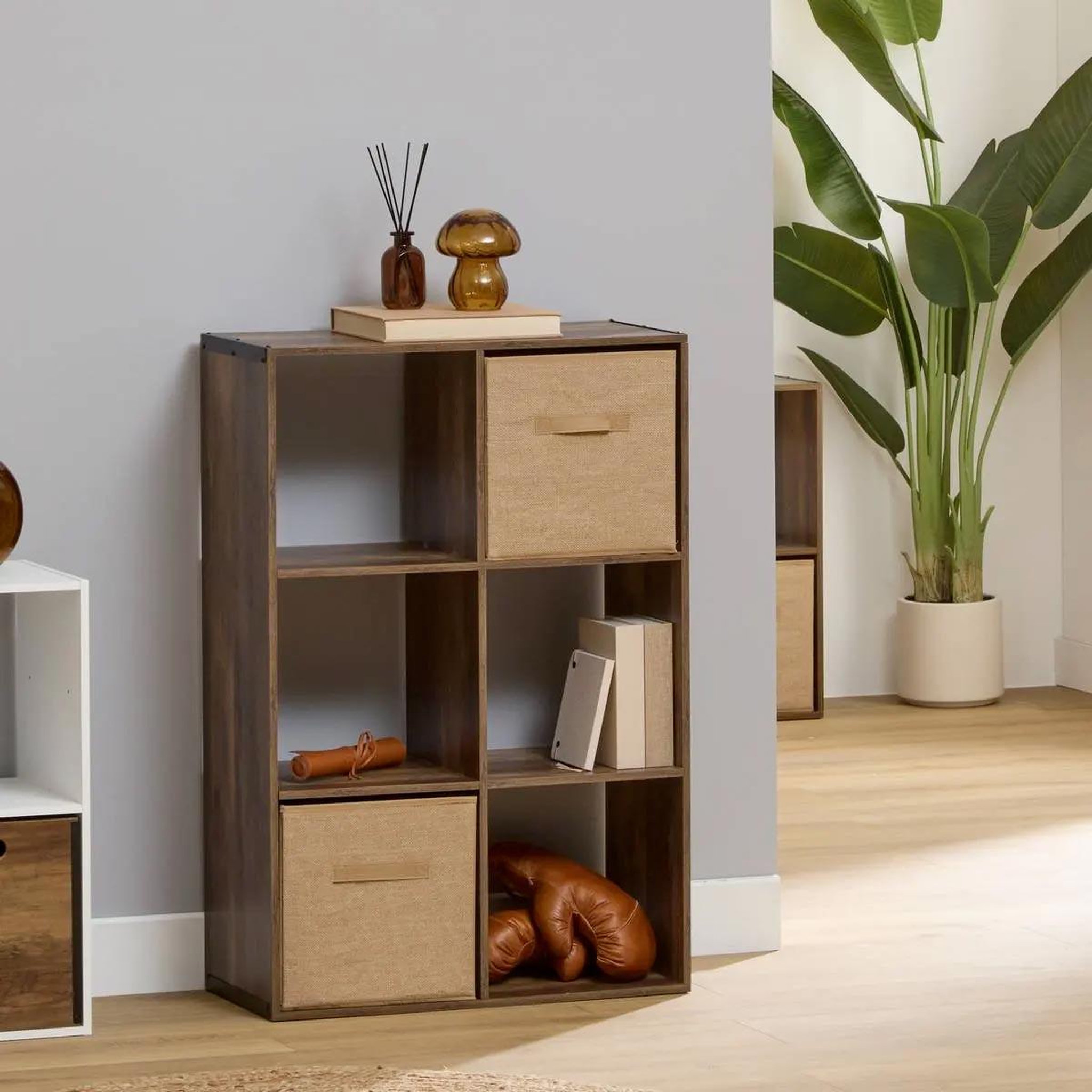 Voir la diapositive 3 : FIVE Étagère 6 cases  mix n'modul  100cm marron