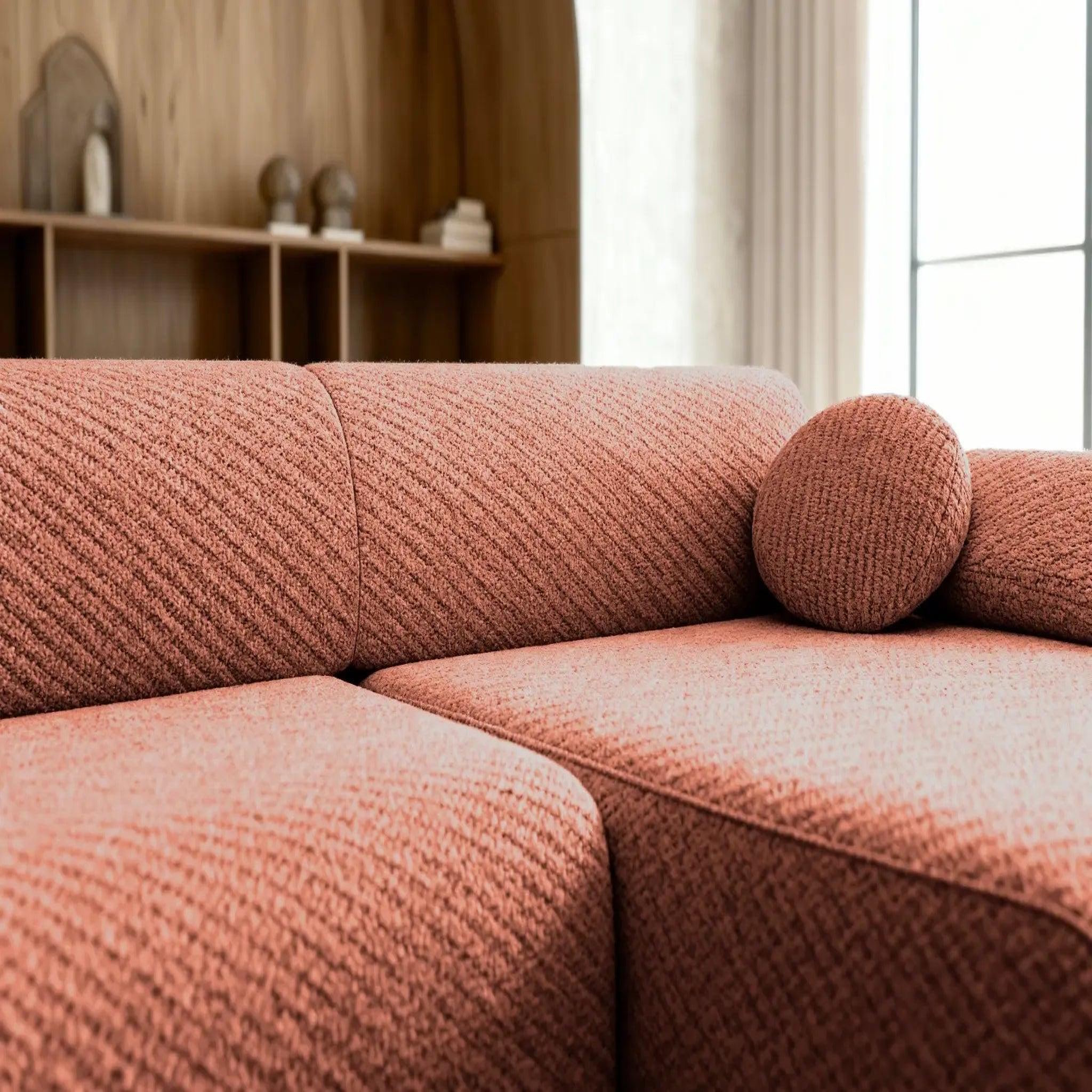 Voir la diapositive 4 : CASANOVA PARIS Levi - canapé d'angle convertible tissu lisse