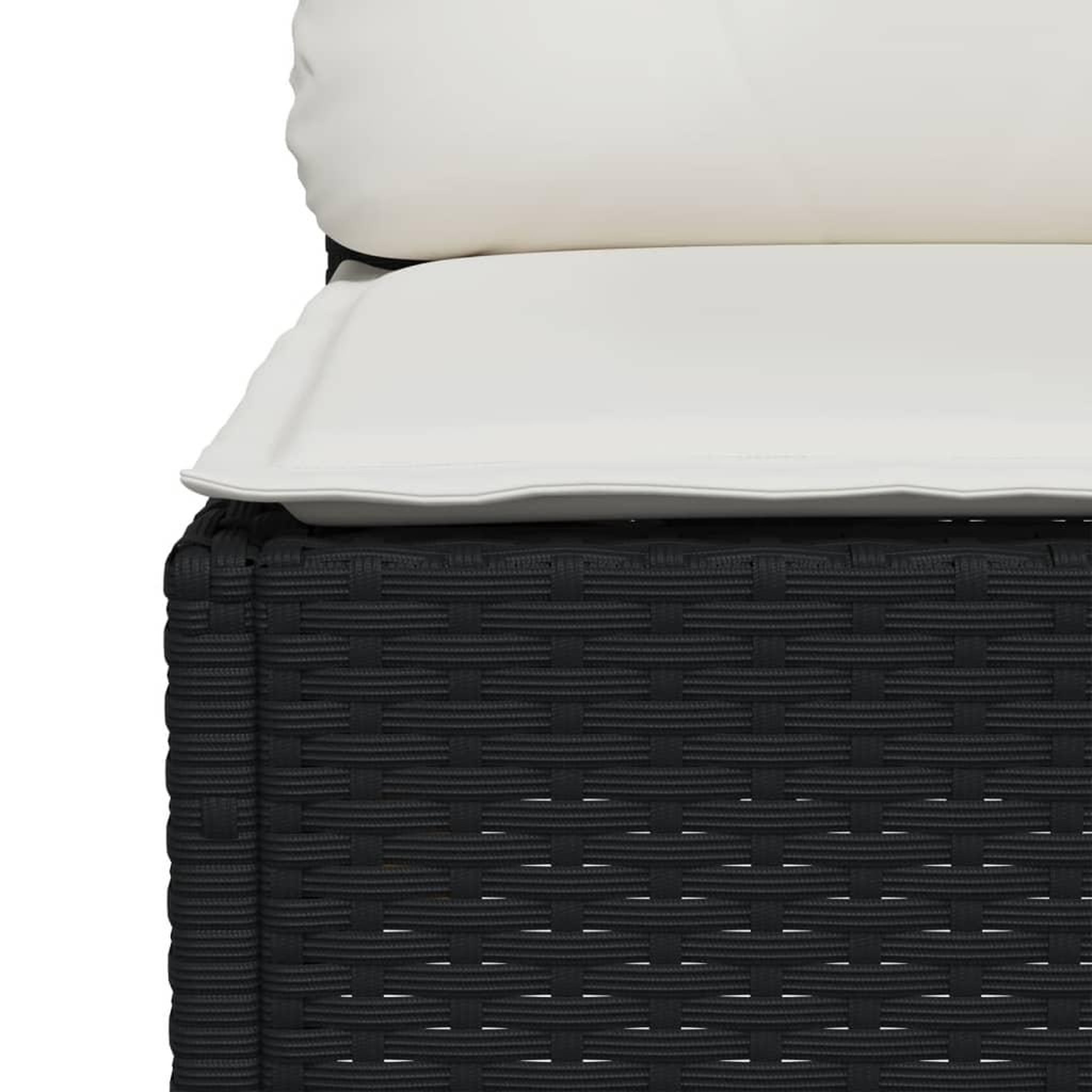 Voir la diapositive 5 : VIDAXL Salon de jardin 8 pcs avec coussins noir resine tressee