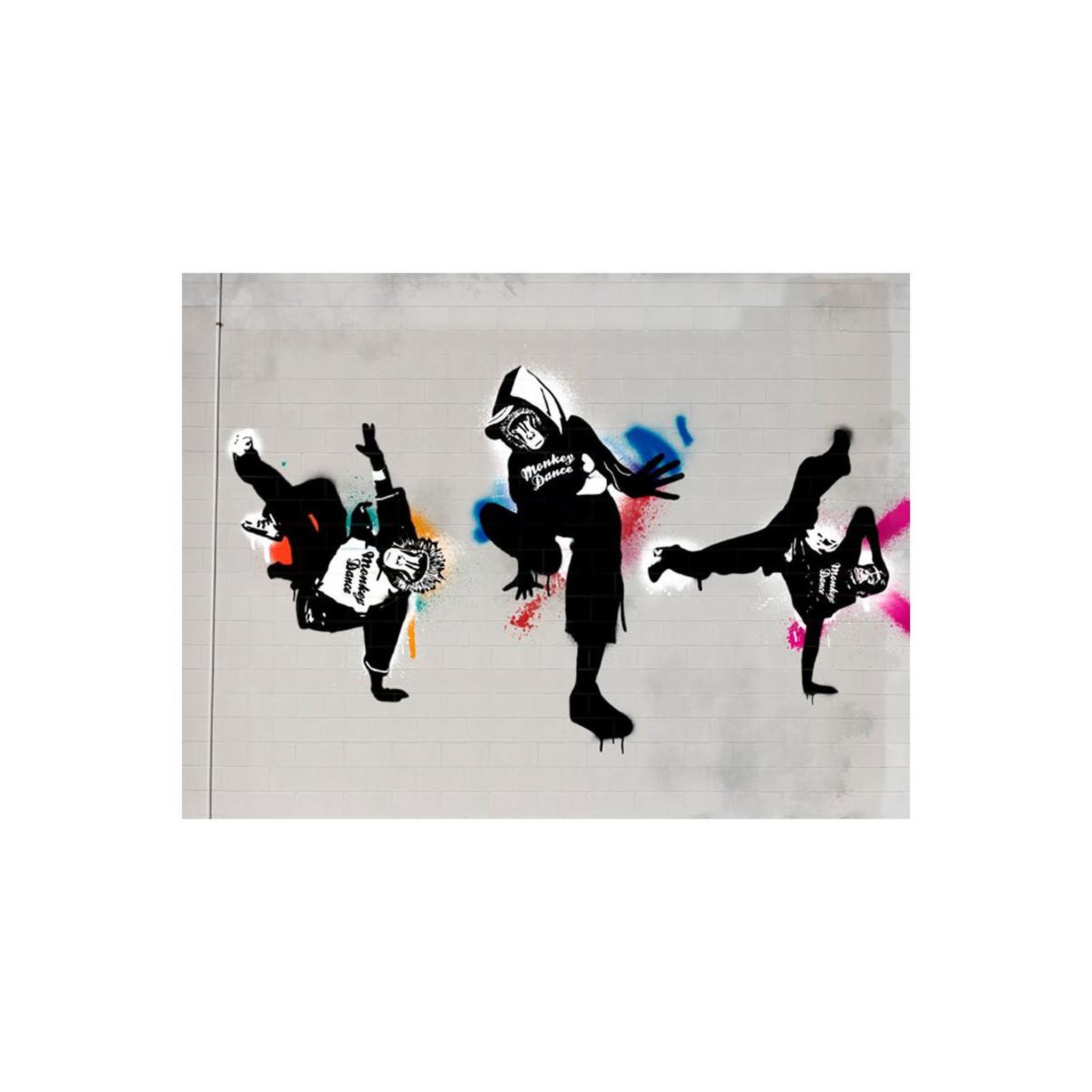 Voir la diapositive 2 : Paris Prix Papier peint  monkey dance street art