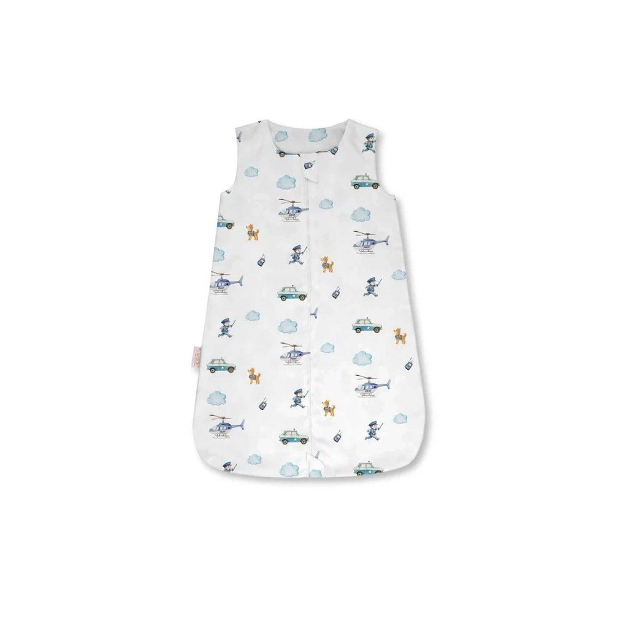 WALDIN Gigoteuse en bambou 40 × 64 cm 0,5 TOG - taille S - motif policier, blanc