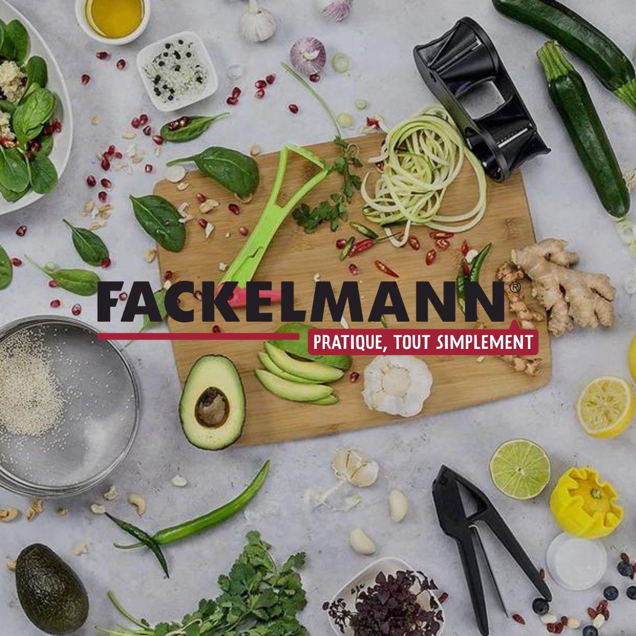 Voir la diapositive 5 : Fackelmann Set de 2 ustensiles de cuisine cuillère en bois fackelmann boisselerie