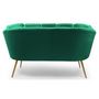 Voir la diapositive 4 : Paris Prix Canapé 2 Places en Velours  Dabren  138cm Vert