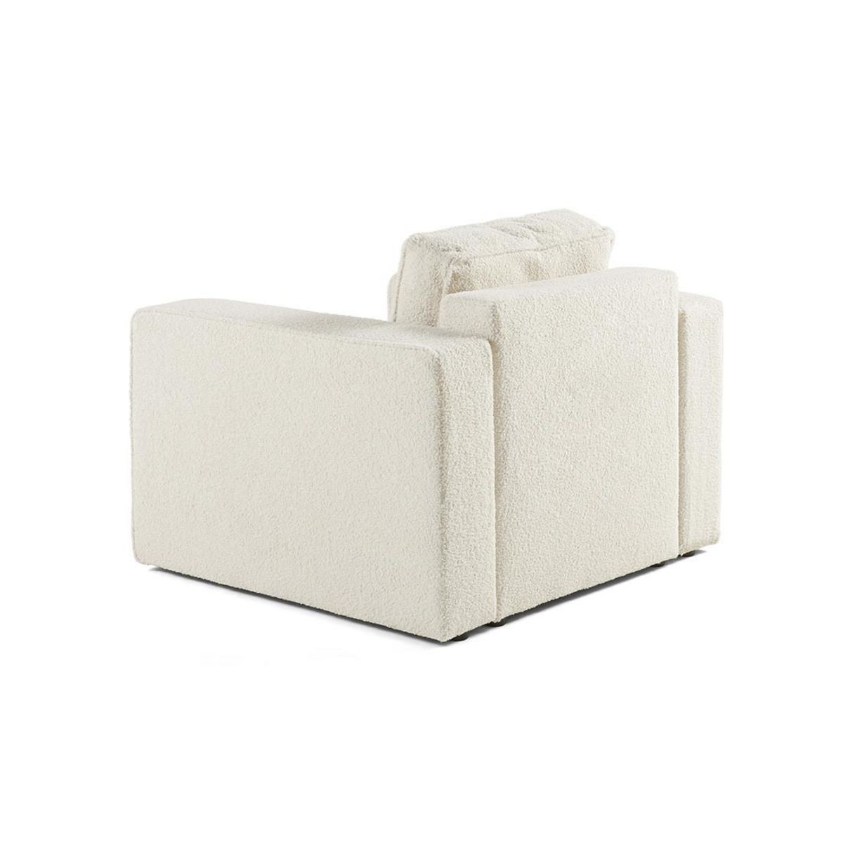 BEST MOBILIER Topaze - fauteuil - en tissu bouclette