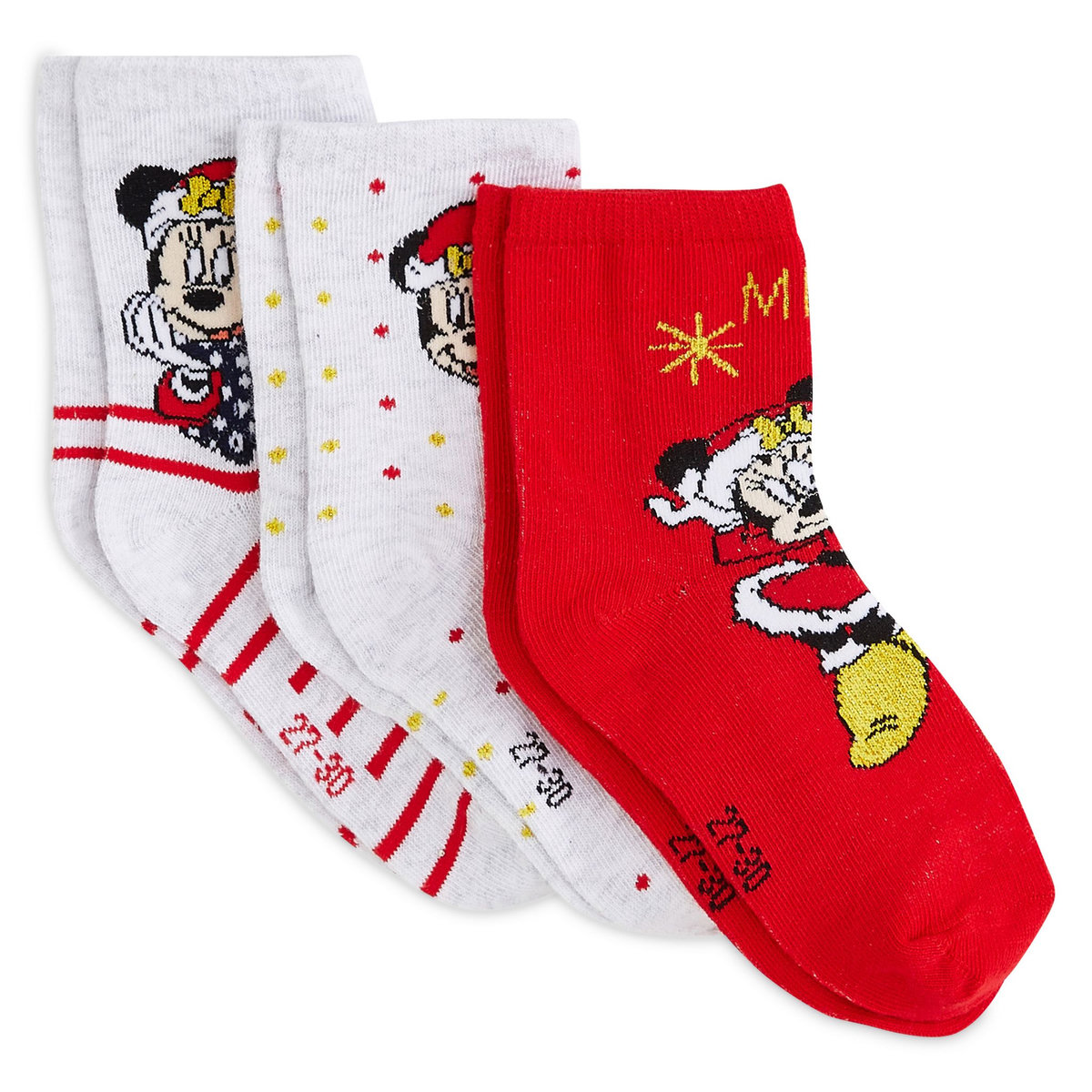 MINNIE Lot de 3 paires de chaussettes fille