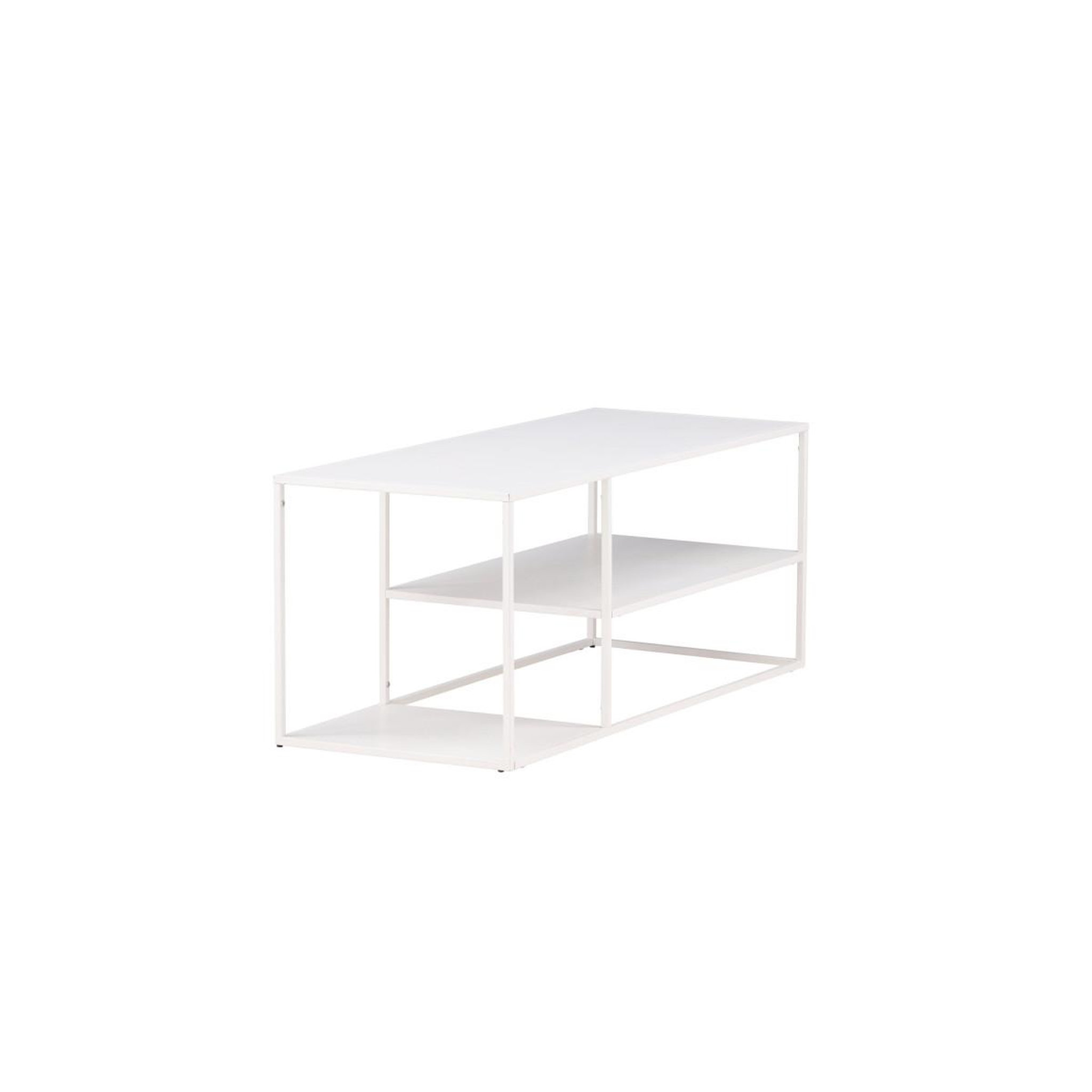 Voir la diapositive 3 : Paris Prix Table basse avec étagères  staal  120cm blanc