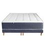 Voir la diapositive 5 : IDLITERIE Ensemble Matelas Ressort 7 zones + Mémoire de forme + Sommier KING STYLE + couette + oreillers - Fabriqué en France