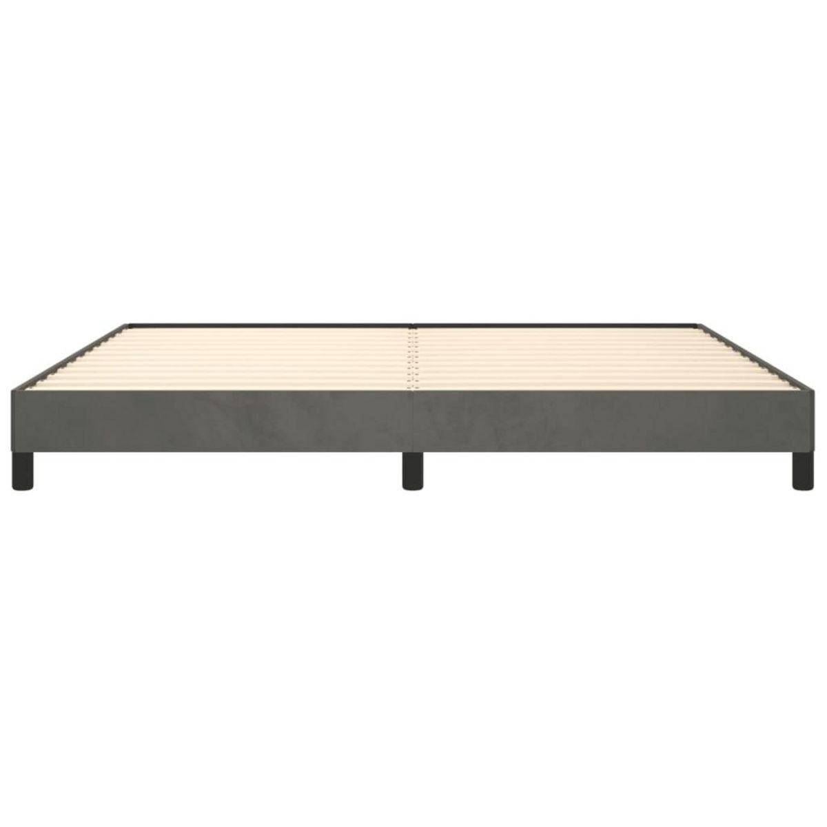 VIDAXL Cadre de lit sans matelas gris fonce 200x200 cm velours