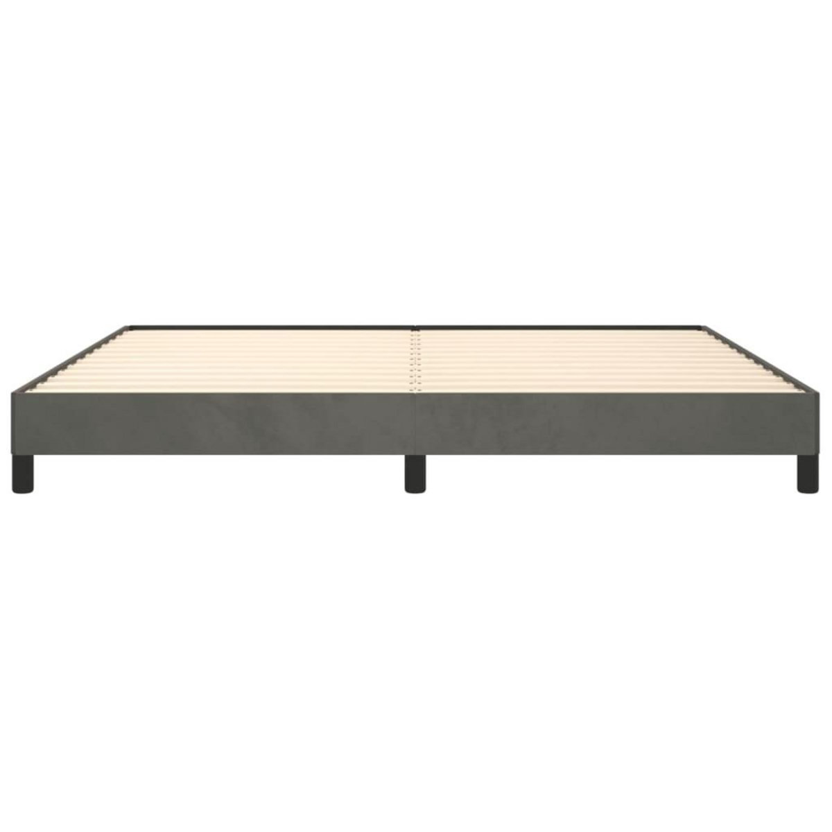 VIDAXL Cadre de lit sans matelas gris fonce 200x200 cm velours