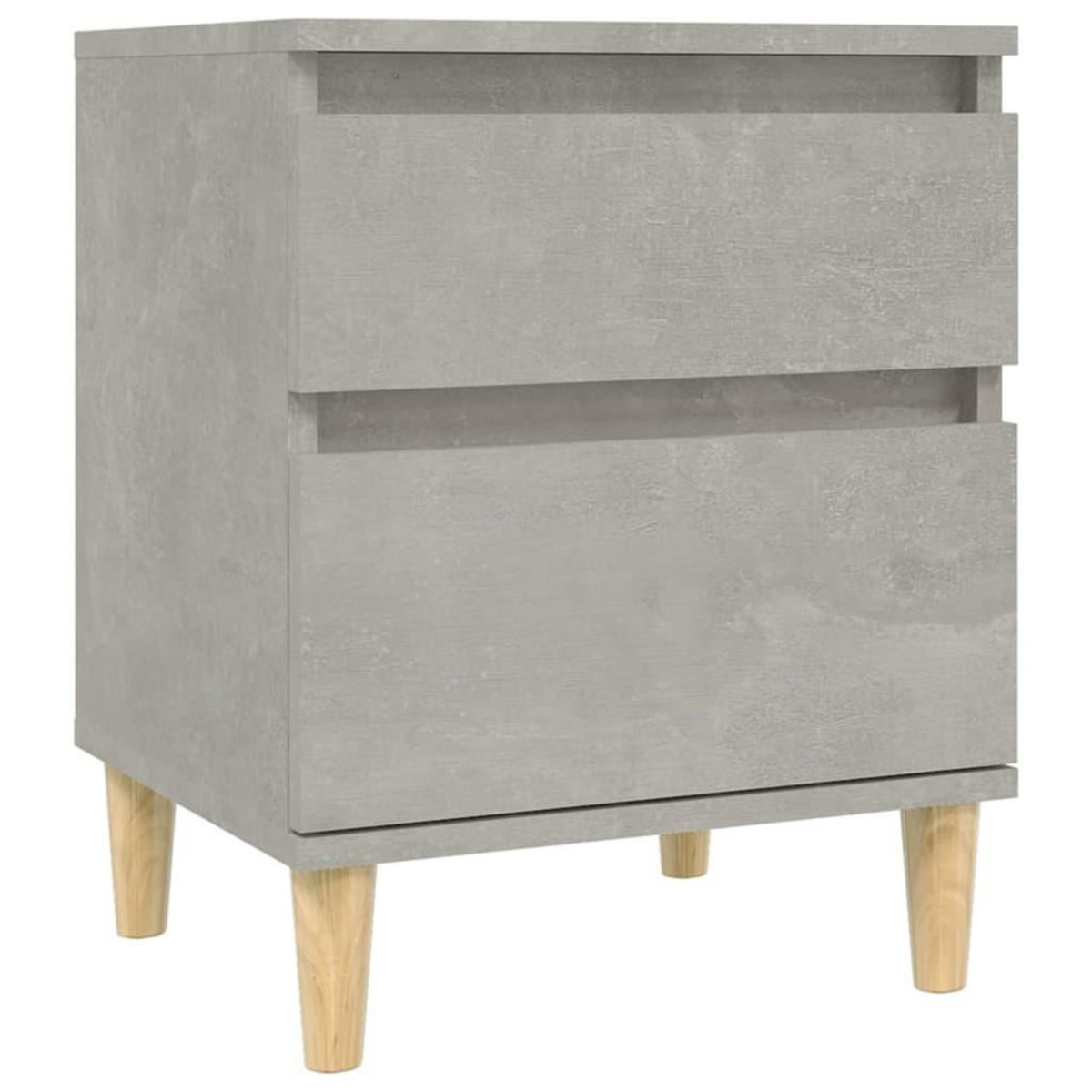 VIDAXL Tables de chevet 2 pcs Gris beton 40x35x50 cm