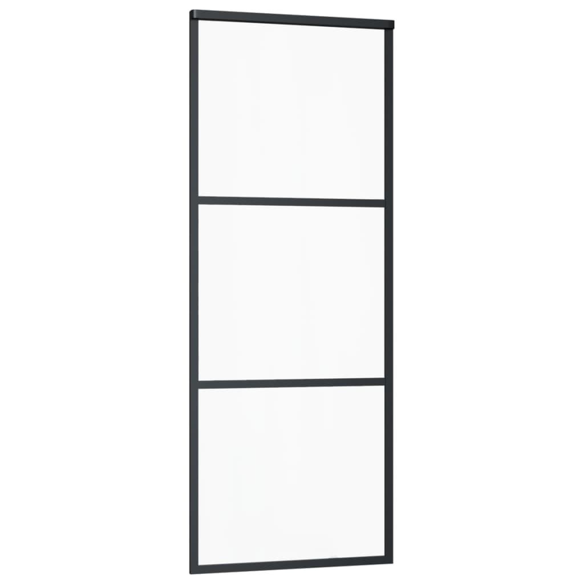 Voir la diapositive 3 : VIDAXL Porte coulissante et quincaillerie ESG Verre/Aluminium 76x205cm