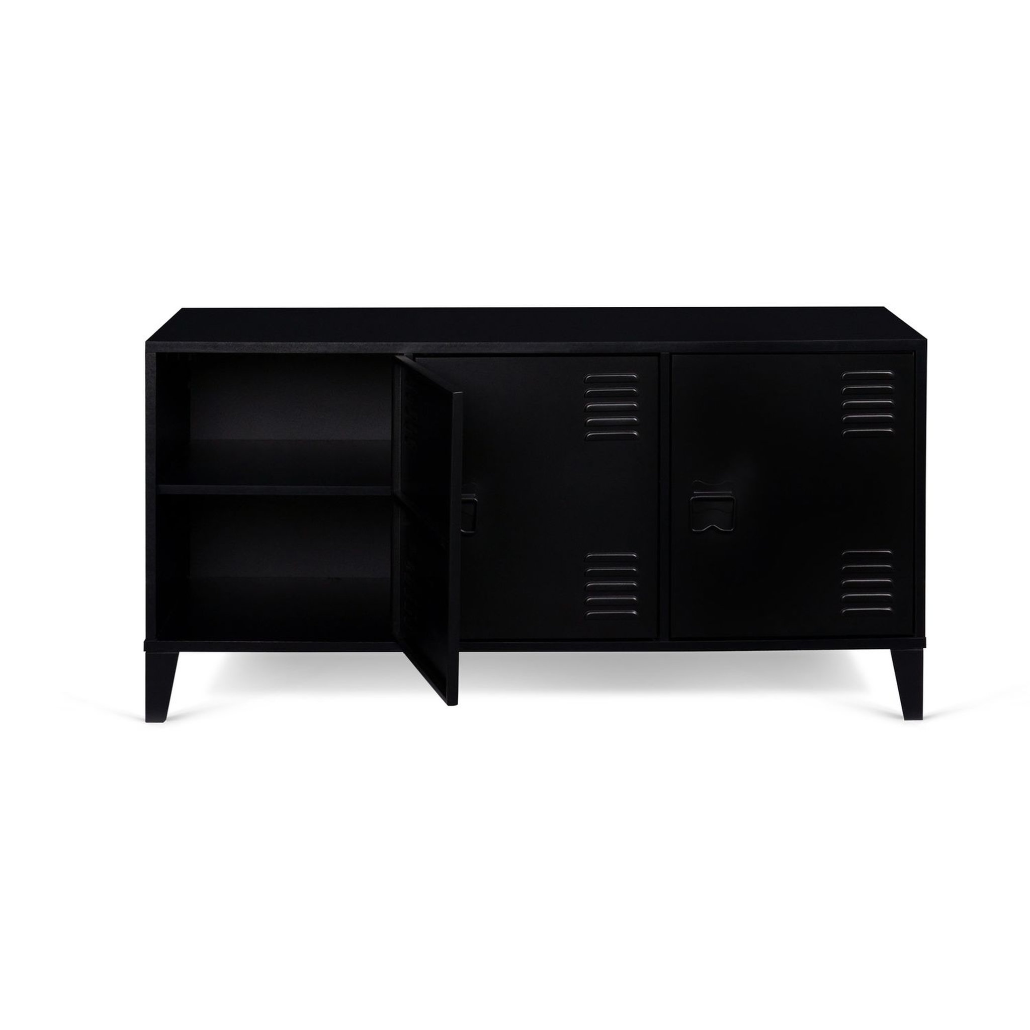 Voir la diapositive 2 : Meuble TV métal 3 portes L160 cm JAMES