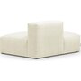 HOMIFAB Canapé d'angle à droite modulable avec méridienne 3/4 places en tissu ivoire - Modulo New