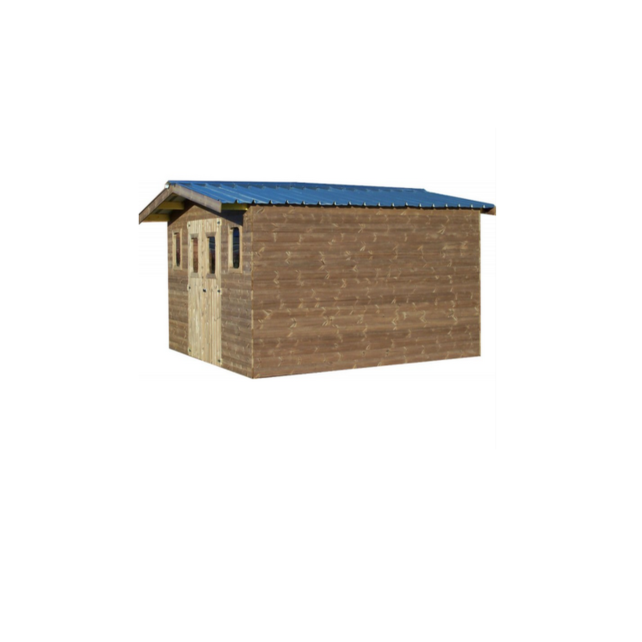 Hisense Abri thermabri madriers 28 mm sans plancher bois thermo chauffé double pente, bac acier - tha4050.02t