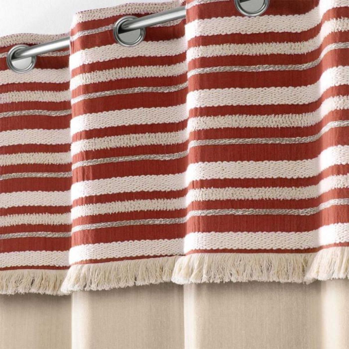 Paris Prix Rideau à Œillets Tissé  Atlas  140x240cm Terracotta