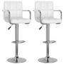Voir la diapositive 2 : VIDAXL Tabourets de bar lot de 2 blanc similicuir