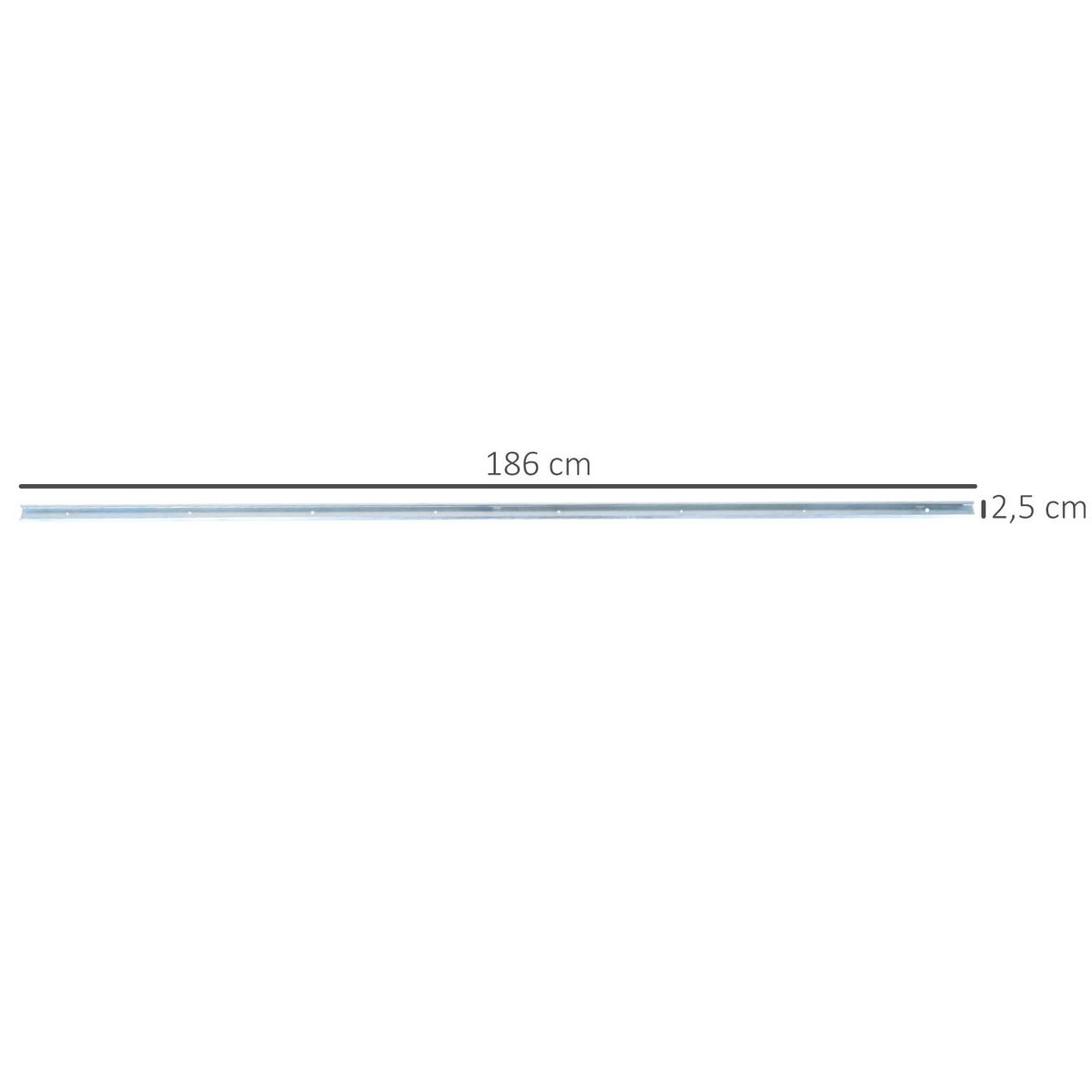 HOMCOM Kit complet porte coulissante 4 x 93 cm (p x l): rail, roulettes, visserie