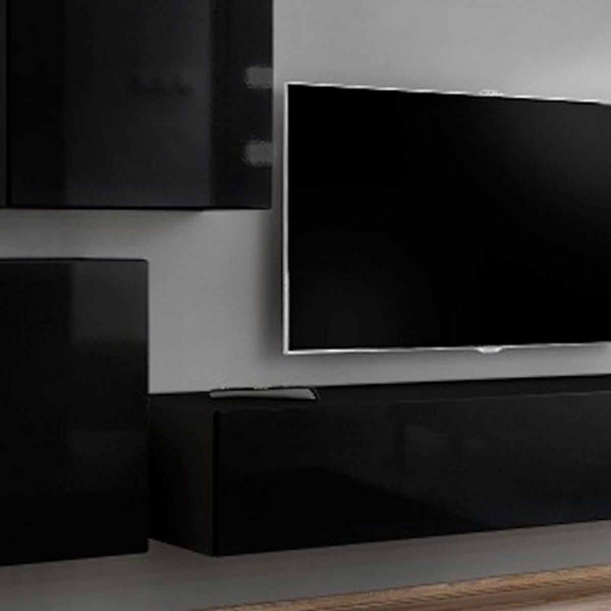 Paris Prix Meuble TV Mural Design  Switch V  250cm Noir