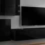 Voir la diapositive 2 : Paris Prix Meuble TV Mural Design  Switch V  250cm Noir