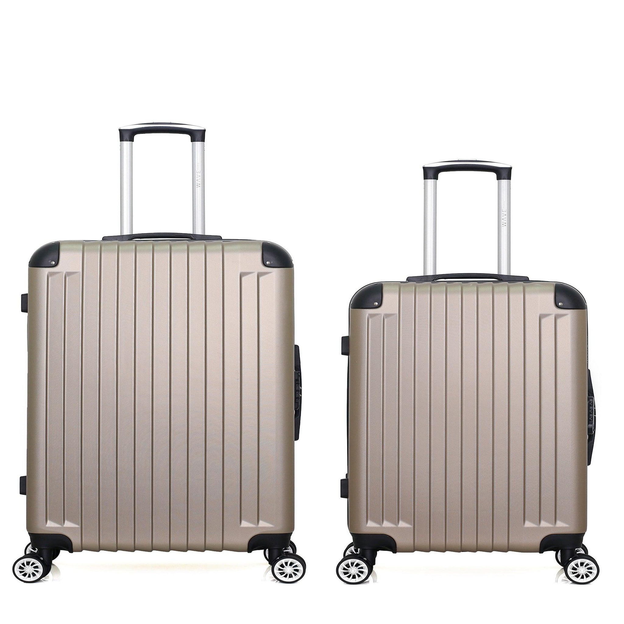 WAVE PARIS Wave paris - lot de 2 - valise grand format et valise weekend tage. Coloris disponibles : Gris, Bleu
