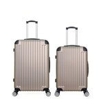WAVE PARIS WAVE PARIS - Lot de 2 - Valise grand format et valise weekend TAGE. Coloris disponibles : Noir, Bleu, Gris, Marron