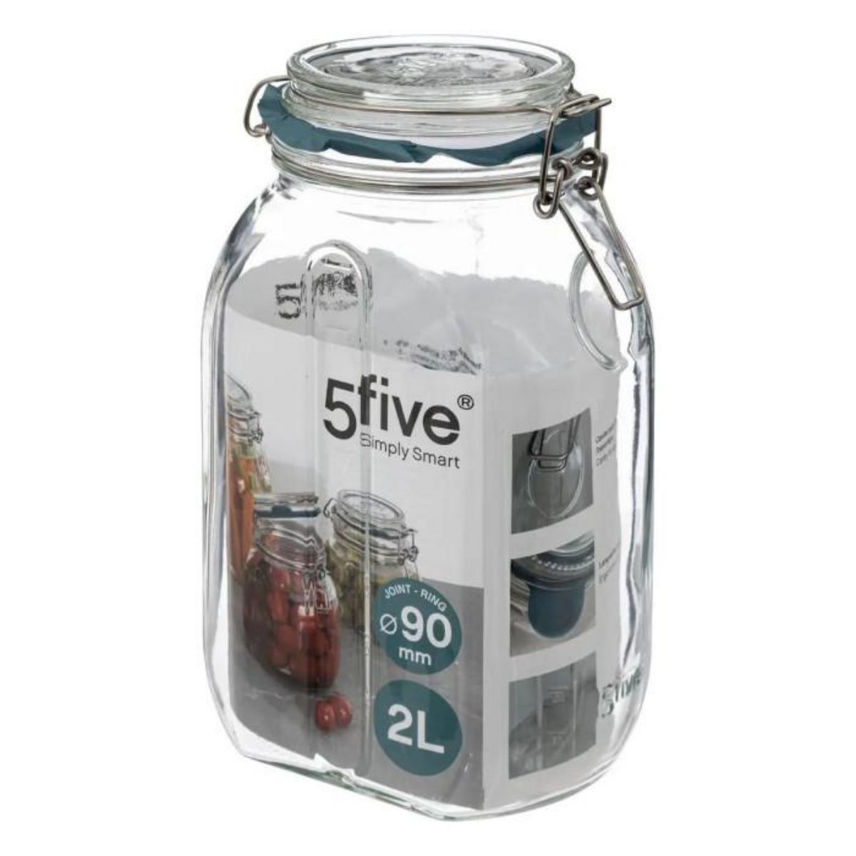 FIVE Bocal en Verre Gradué  Jarro  2L Transparent