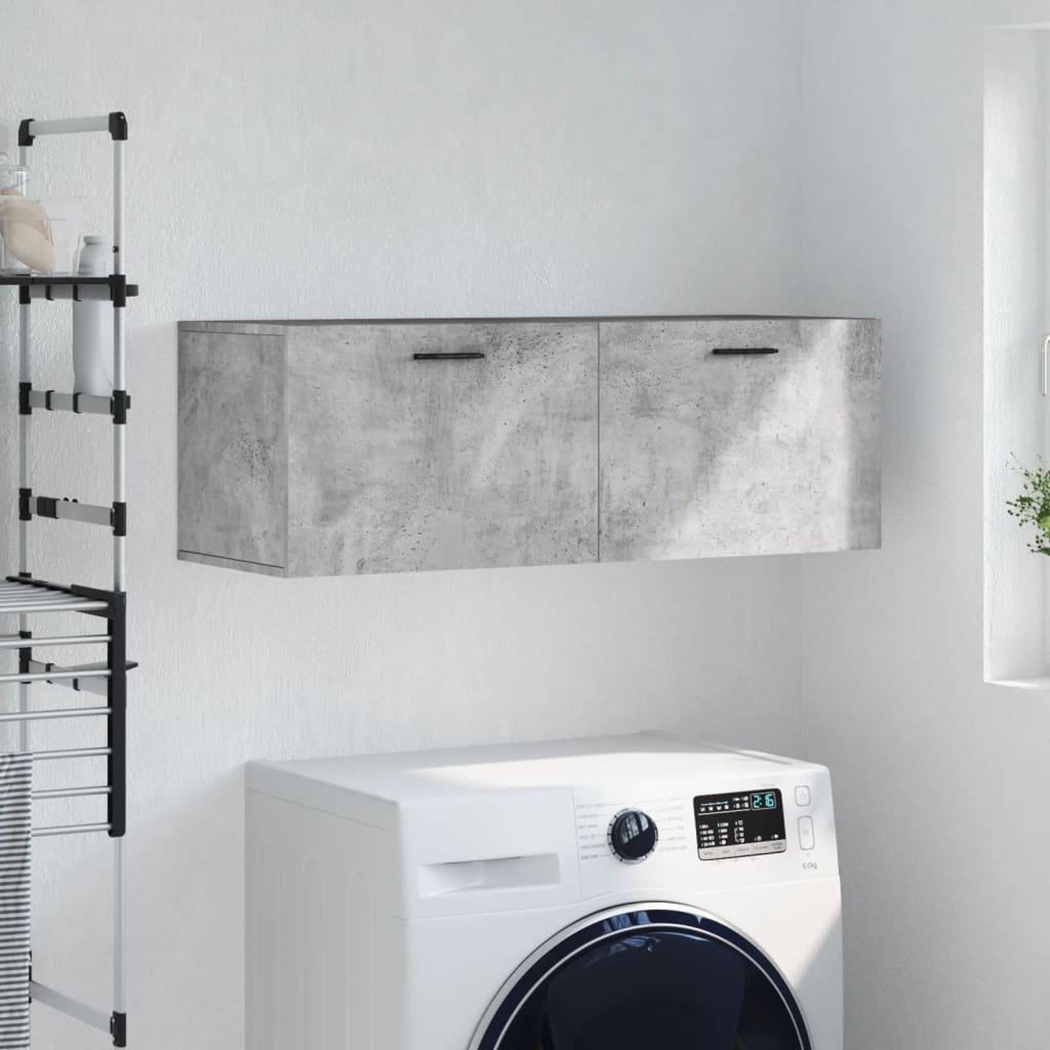 VIDAXL Armoire murale gris beton 100x36,5x35 cm bois d'ingenierie
