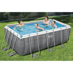 BESTWAY Bestway Ensemble de piscine rectangulaire Power Steel 412x201x122 cm