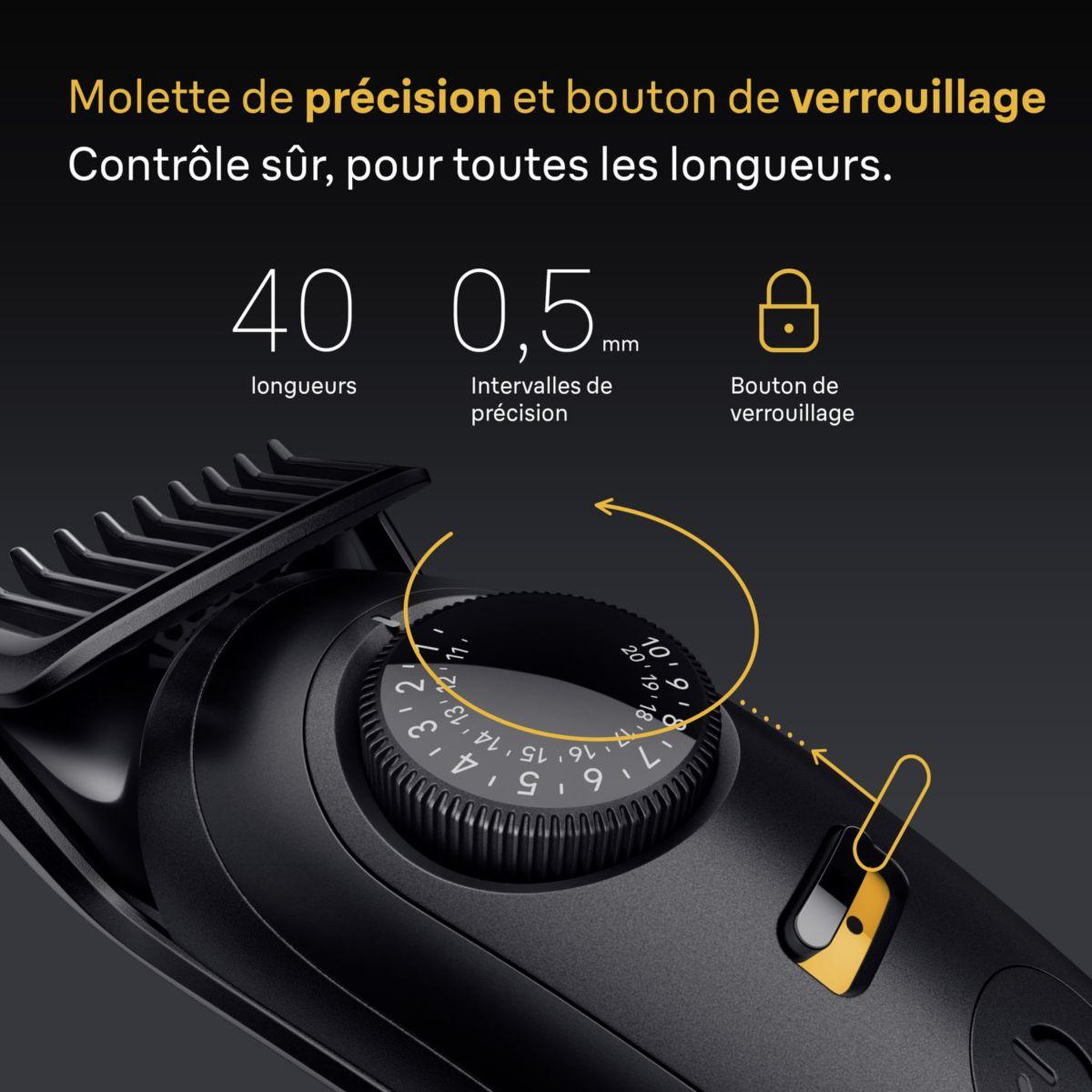 Voir la diapositive 3 : BRAUN Tondeuse multi usages bt5560, molette réglable, 40 hauteurs de coupe, précision 0,5 mm, autonomie 120 mn