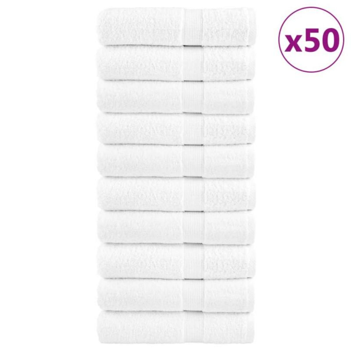 VIDAXL Essuie mains de qualité supérieure SOLUND 50 pcs blanc 600 g m²