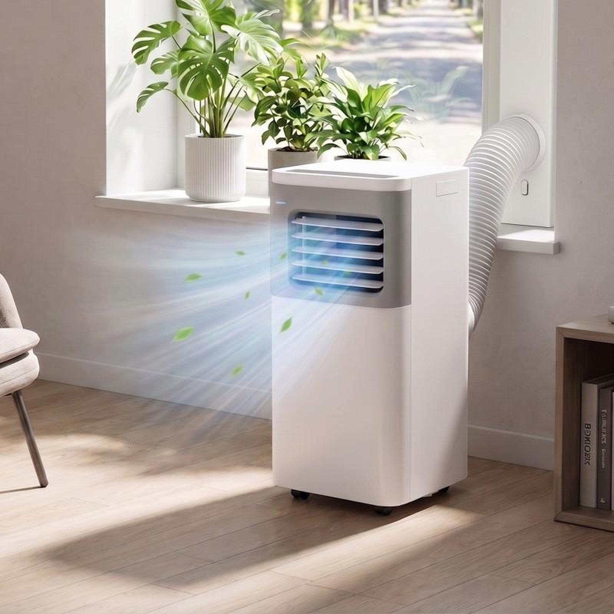 Voir la diapositive 2 : Climatiseur mobile - 12000 btu - froid et chaud - wifi
