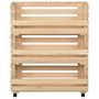 Voir la diapositive 3 : VIDAXL Chariot a legumes 77x30x80 cm Bois de pin solide