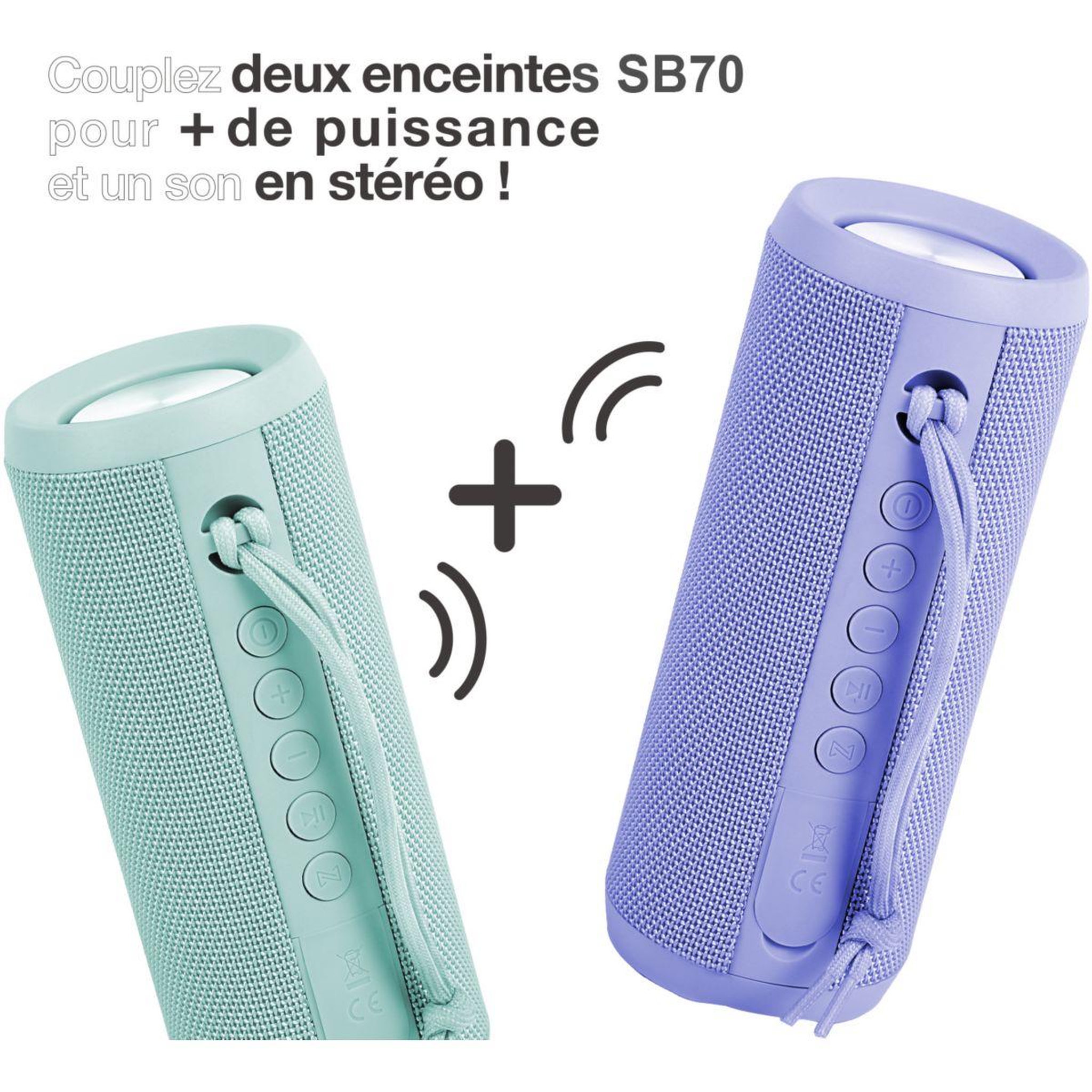 Voir la diapositive 4 : ESSENTIEL B Enceinte portable sb70 ecodesign violet