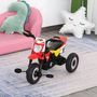 Voir la diapositive 2 : HOMCOM Tricycle enfants moto cross effets musicaux et lumineux coffre rangement