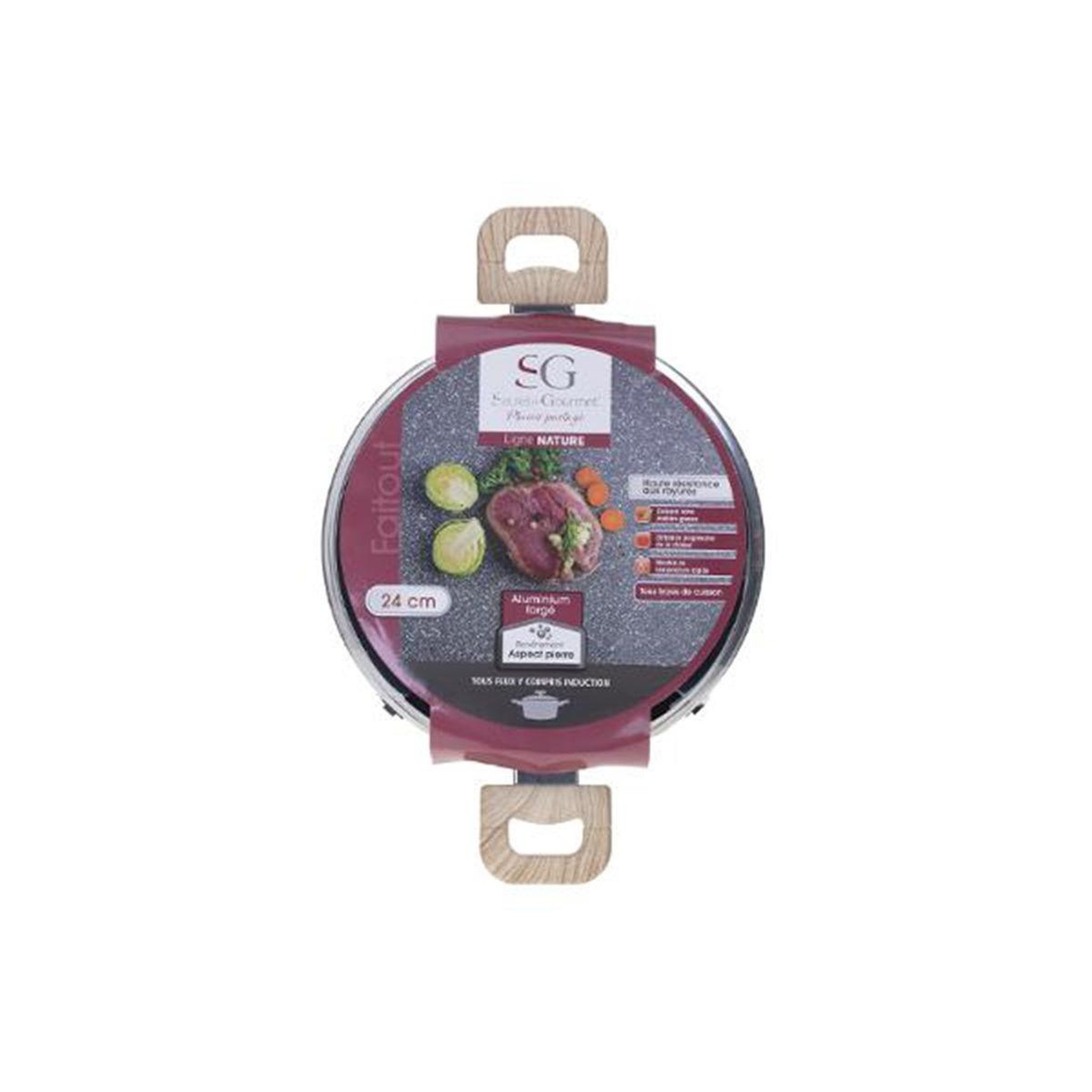 Voir la diapositive 4 : FIVE Faitout en aluminium  nature  24cm gris