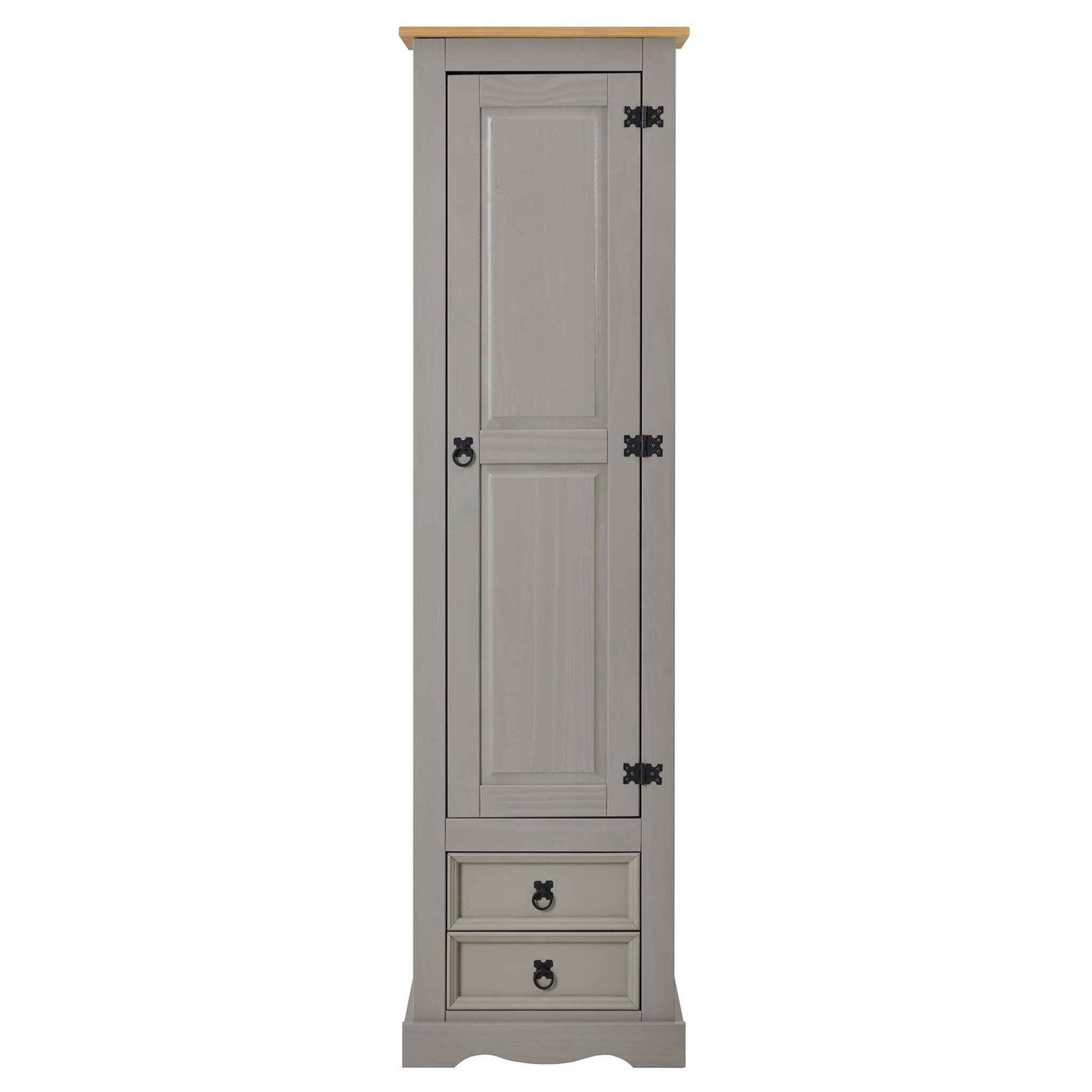 Voir la diapositive 3 : IDIMEX Armoire TEQUILA avec 1 porte et 2 tiroirs, en pin massif