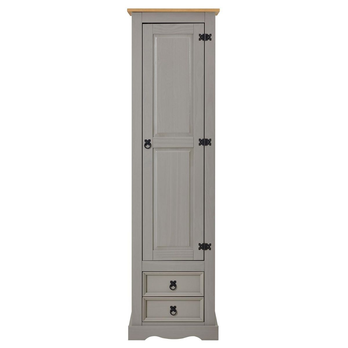 IDIMEX Armoire TEQUILA avec 1 porte et 2 tiroirs, en pin massif