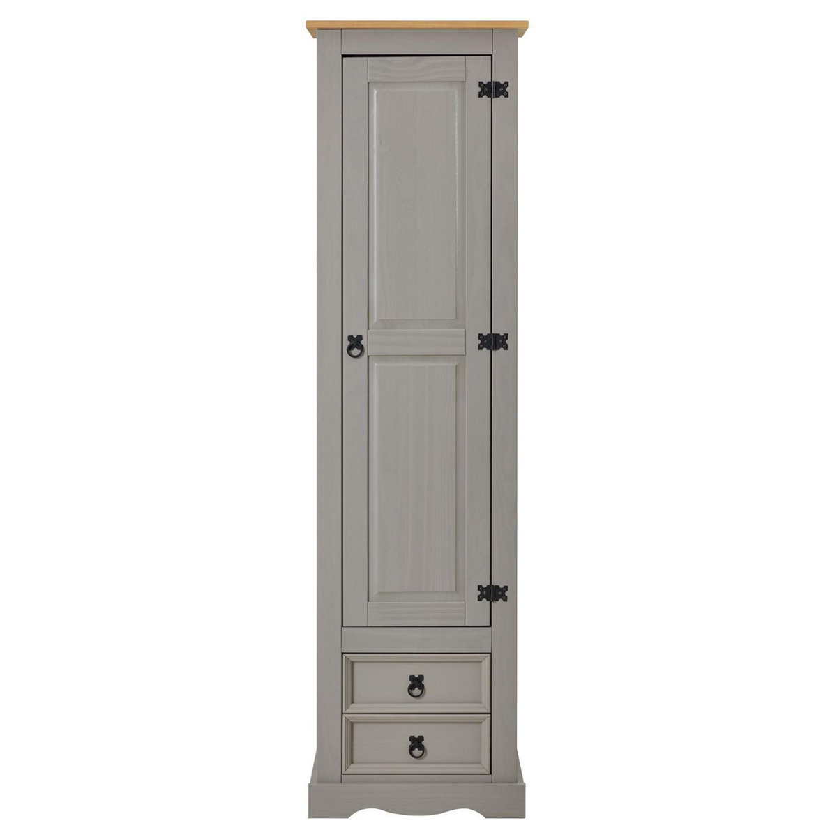 IDIMEX Armoire TEQUILA avec 1 porte et 2 tiroirs, en pin massif