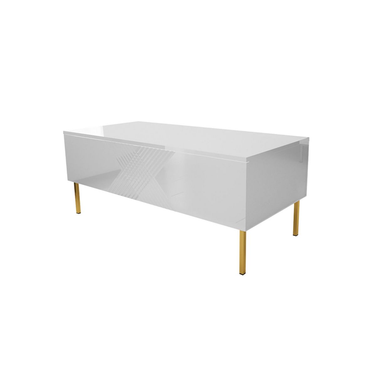 BEST MOBILIER Celeste - table basse - 2 portes - 120 cm