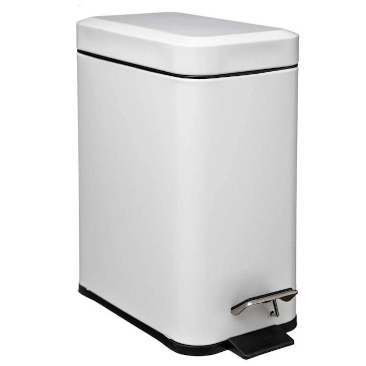 FIVE Poubelle de Salle de Bain  Rectangle  5L Blanc