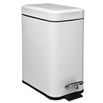 FIVE Poubelle de Salle de Bain  Rectangle  5L Blanc