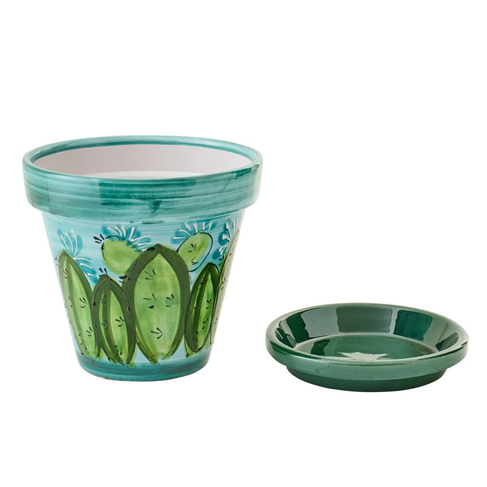 Voir la diapositive 2 : J-LINE Cache-pot avec soucoupe  thurman  27cm multicolore