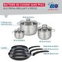 Voir la diapositive 2 : ELO Ensemble de 3 Poêles de cuisson 20, 24 et 28 cm et 3 faitouts 12, 16 et 20 cm Elo Prima Brillant