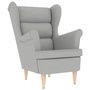 Voir la diapositive 2 : VIDAXL Fauteuil gris nuage 74x84x100 cm tissu