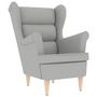 Voir la diapositive 2 : VIDAXL Fauteuil gris nuage 74x84x100 cm tissu