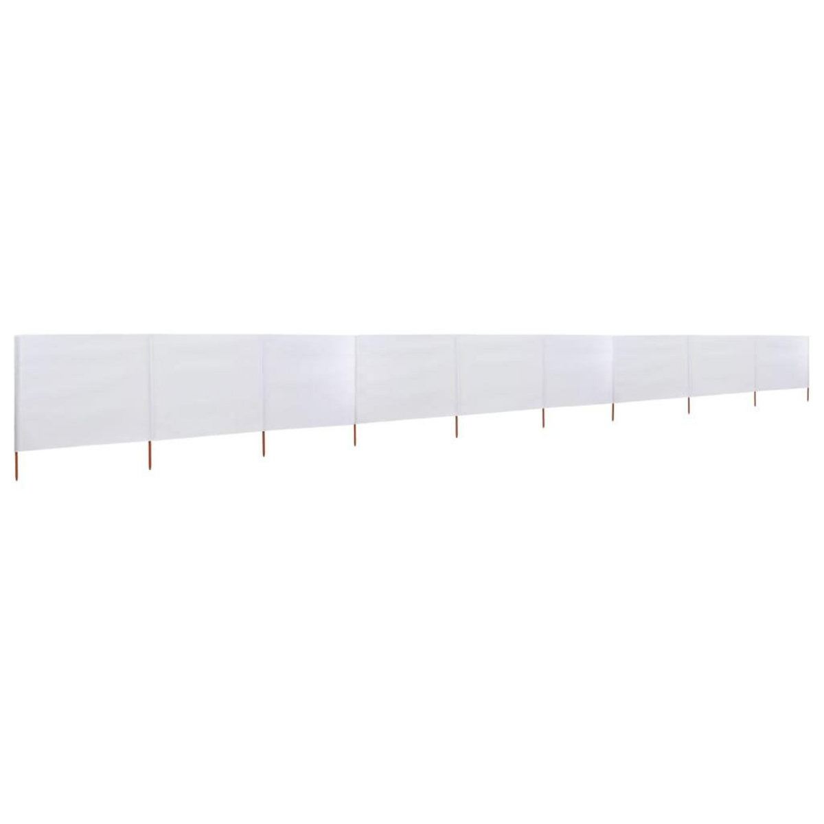 VIDAXL Paravent 9 panneaux Tissu 1200 x 120 cm Blanc sable