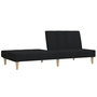Voir la diapositive 4 : VIDAXL Canape-lit a 2 places noir tissu
